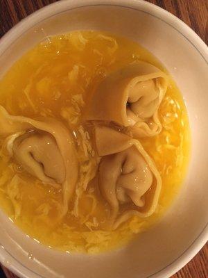 Wonton egg drop soup.