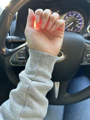 Short almond nails