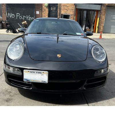 Porsche Macan in for a buff & shine at Blue Star Brothers Auto Spa & Detailing Center in Greenpoint, Brooklyn.