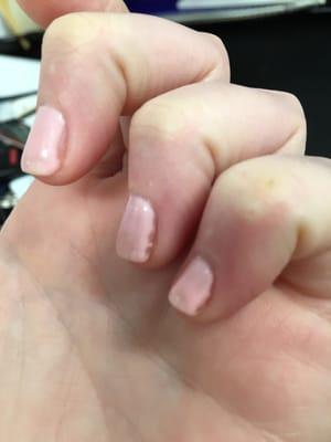 Look at how much of my nail was missed!