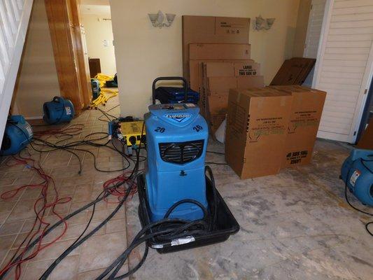 Water Damage in Irvine 2017 The entire bottom floor was flooded from a faulty supply line