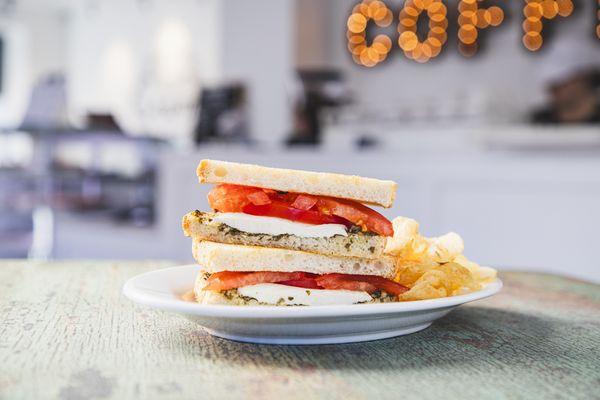 Grilled caprese sandwich