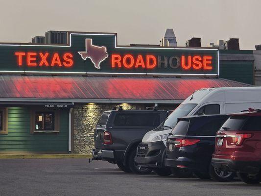 A great location and a funny photo of the front of the restaurant