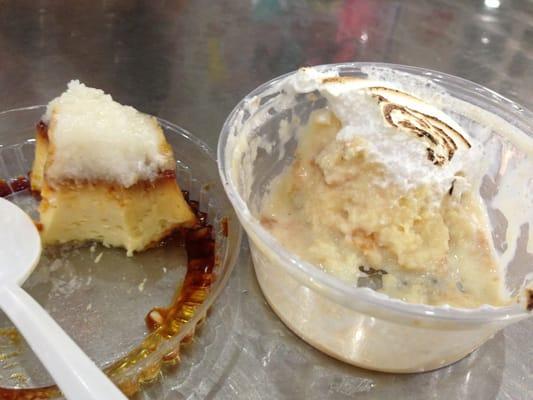 Tres leche and flan con coco. Perfect and delicious.