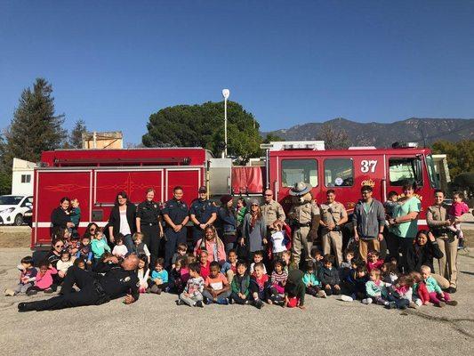 Visit from the Fire Department, Pasadena PD & CHP's!