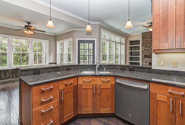 Open floor plan kitchen