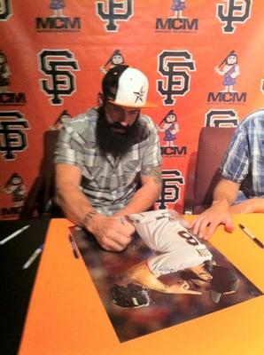 Brian Wilson signing at mancave