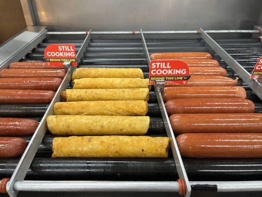 Hot hotdogs and taquitos