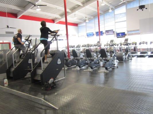 Cardio. The original Stairmaster (shown) gives an awesome cardio challenge.