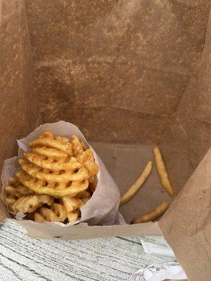 Waffle fries