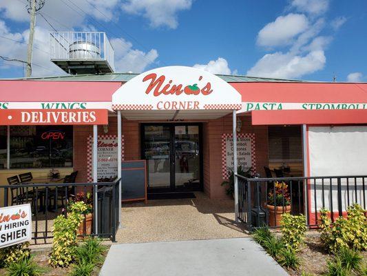 Bill Lewis stopping in for lunch at Nino's Italian Restaurant in Vero Beach, Florida.