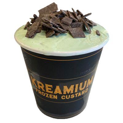 Mint Chocolate Chip - An all time favorite...Mint flavored custard with chocolate flakes