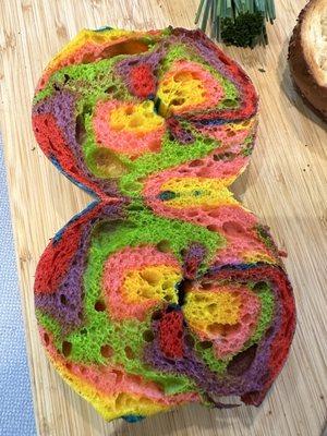 Rainbow bagels