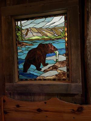 Stained Glass Bear window