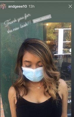 Balayage and haircut by Martha