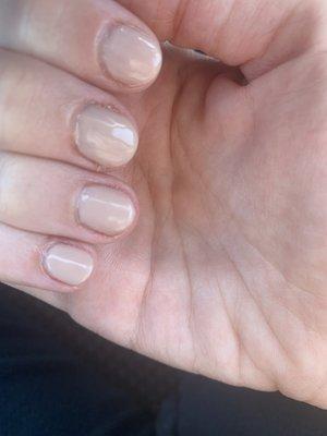 This $35 gel manicure is sloppy.