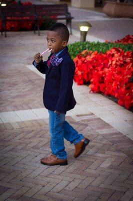 The brown strap shoes I purchase here turned out to be perfect for my sons Christmas photos.