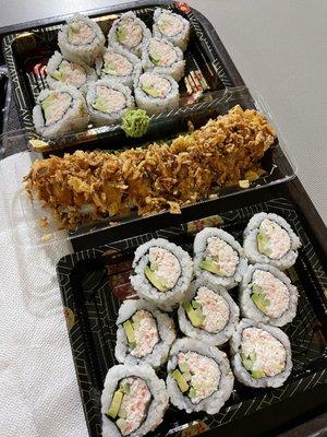 Call R2 California Salad Roll & R3. Crunch Roll