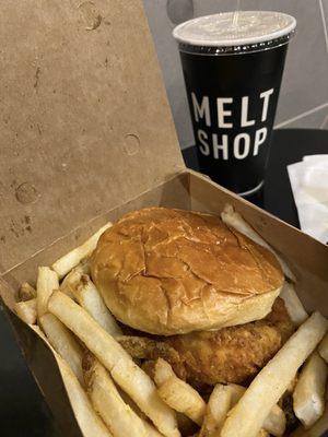 Combo original spicy chicken sandwich.