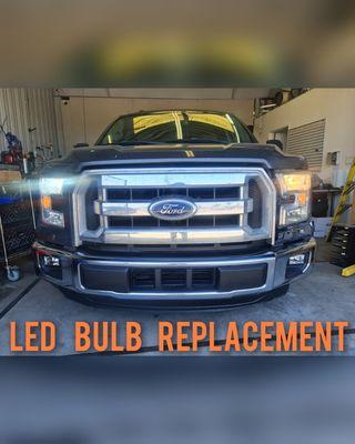 Ford F150 LED headlight bulb replacement. Better and brighter