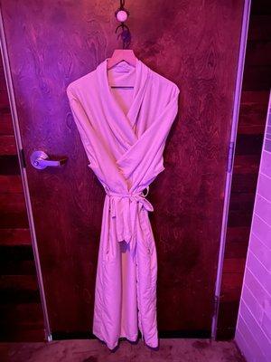 Robe available in flotation therapy rooms.