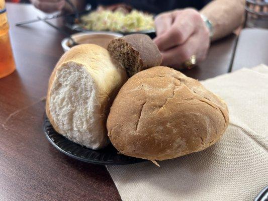 Free bread available with meals