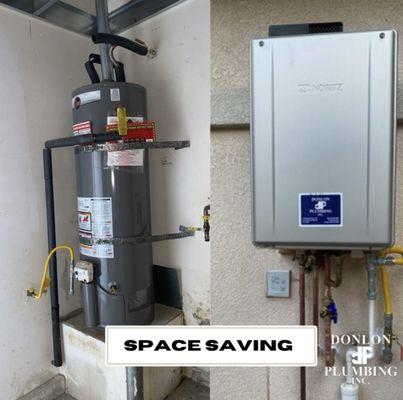 Tired of traditional water heaters taking up too much space? 
Consider upgrading to a Tankless 
#FREEQOUTE