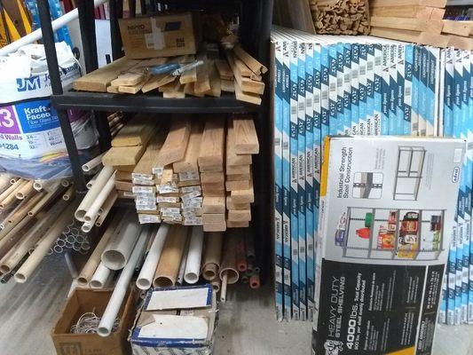 Lumber 2x4, 2x6, OSB SHEETROCK, CORNER BEADS,  TAPE, SHEETROCK SCREWS...