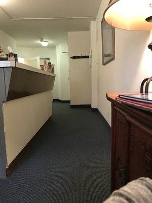 Front desk area