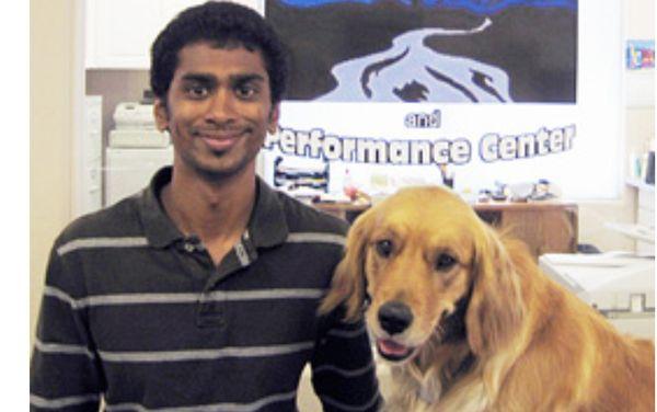 Ashwin Datt, owner, and Kaiser dog