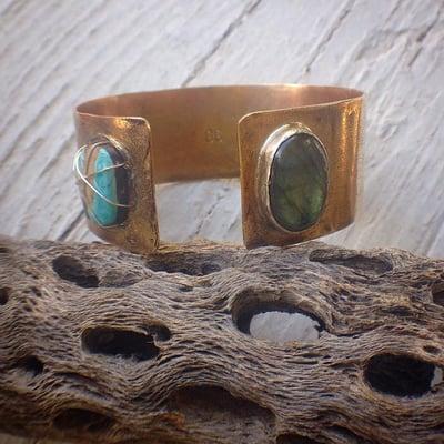 Turquoise and Labradorite Cuff