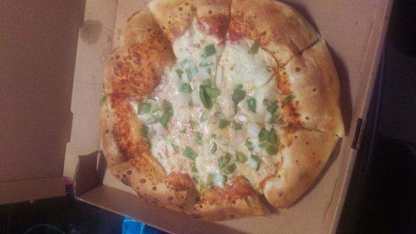 This was the pizza we got from Eurogyro on Cleveland Ave in Canton. Awesome if you like a loaf of bread for crust and a pool of cheese.