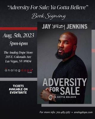 The Analog Dope Store is hosting the official Las Vegas Book Signing for Jay "Jeezy" Jenkins new book!