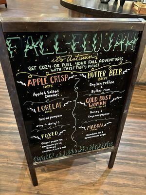 Fall menu