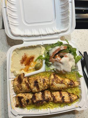 3. Chicken Kebab Plate