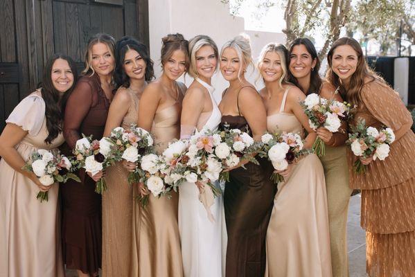 Bride and bridesmaid bouquets