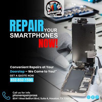 Convenient Repairs at Your Doorstep - We Come to You!"
Phone Repair Pro (5 STARS ON GOOGLE)
WE DO ALL REPAIRS