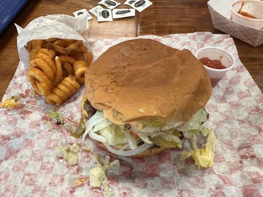 Green Chile burger combo. (8/19/2024)