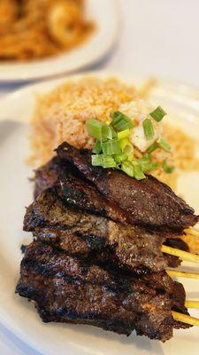 Beef Sautee with shrimp fried rice