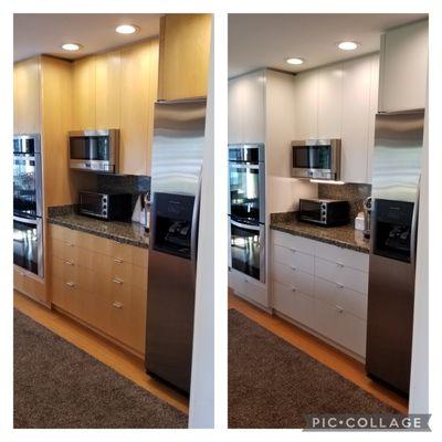 Kitchen cabinets before/after #2