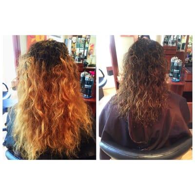 Grown out blonde to ombre color by Elena