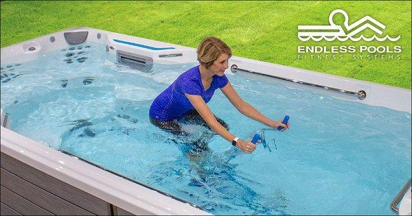 Stay fit... with an Aqua Bike in your own Endless Pools Aquatic Fitness System!