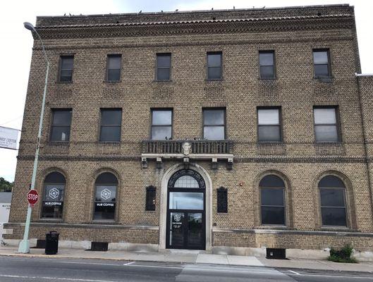 Hub Coffee is located in a historical building in Ottumwa, Iowa which was the YWCA.