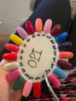 Gel polish options