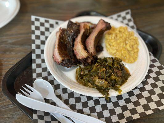 Brisket and ribs platter