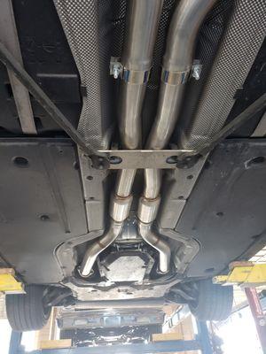 Becker exhaust system installed