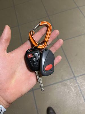 My keys safely in my hands!