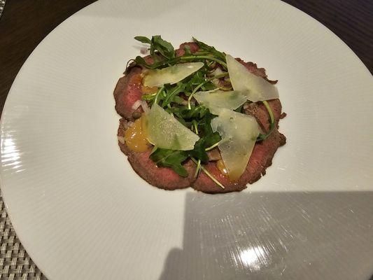 Elk carpaccio