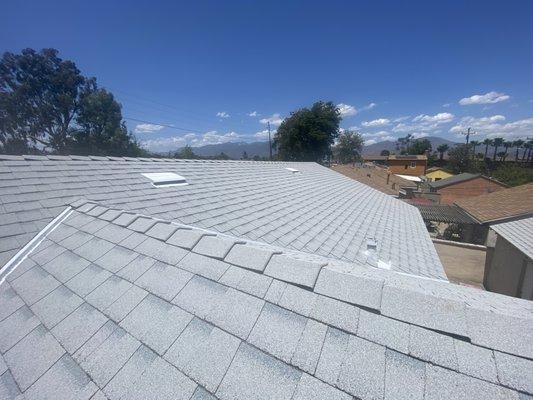 Owens Corning 50 year cool roof in Shasta White.