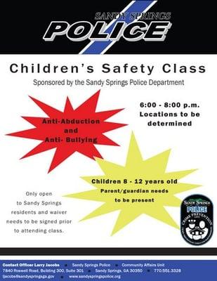 A Children's Safety Class put on by the SSPD